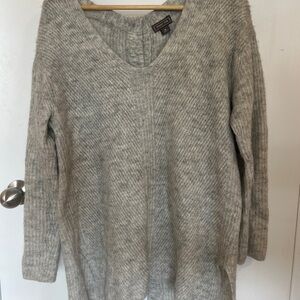Point Sur Women's V-Neck Sweater in Light Gray